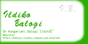 ildiko balogi business card